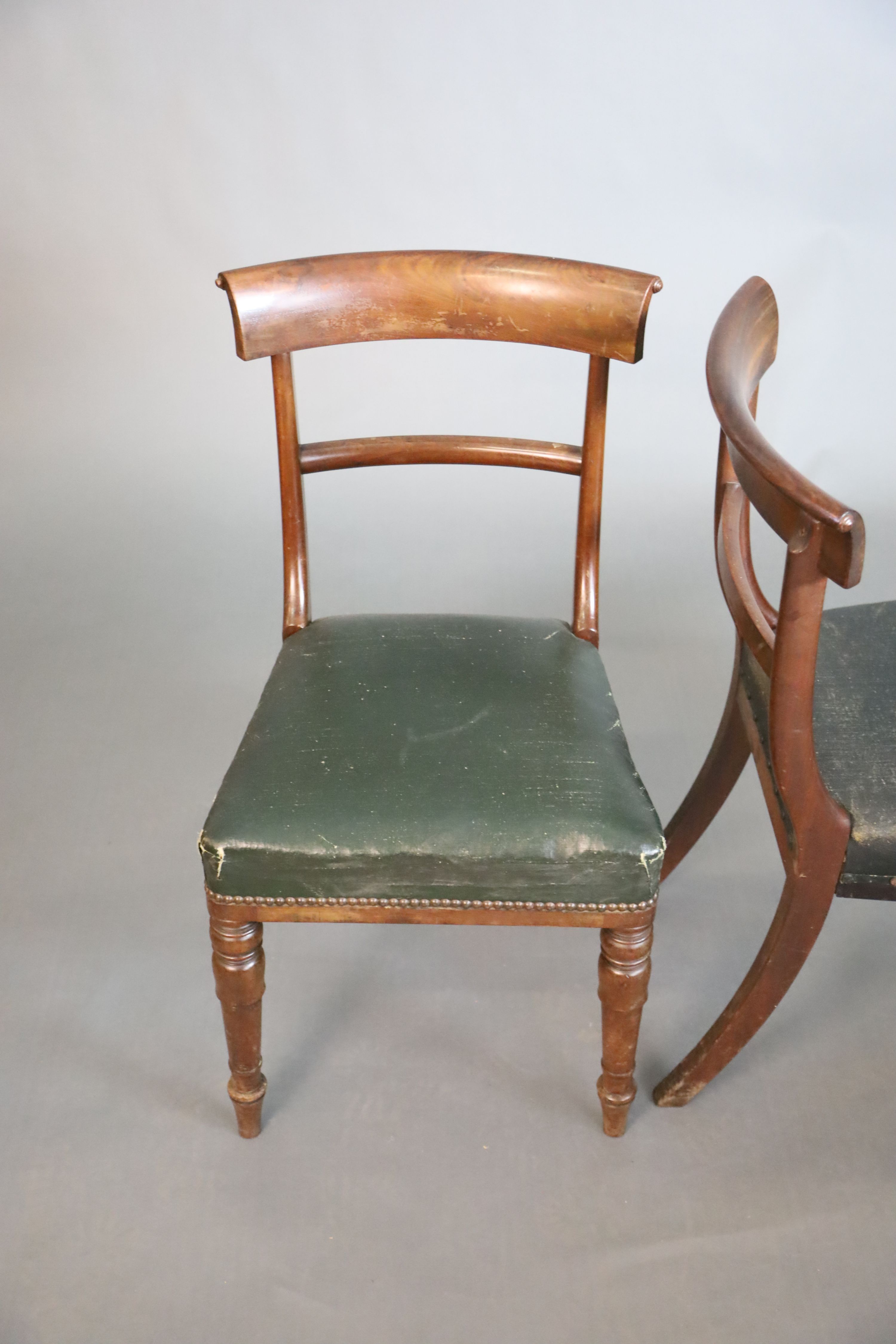 A set of eight William IV mahogany dining chairs, W.48.5cm H.86.5cm